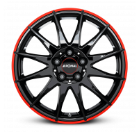 Ronal R54 W7 R16 PCD5x112 ET35 DIA76 jet black red rim